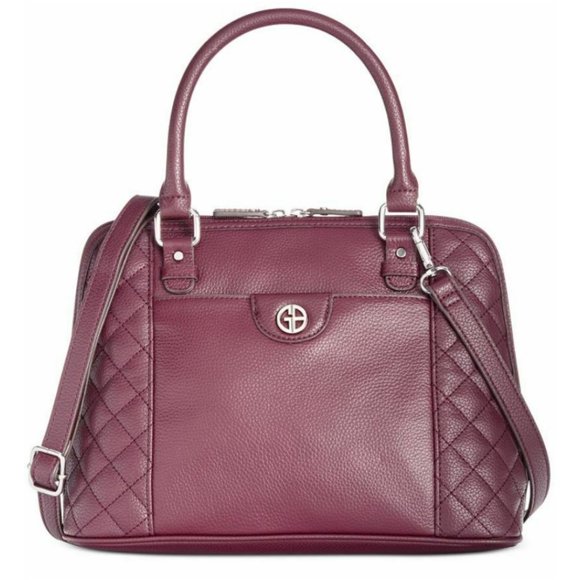 Giani Bernini Handbags - Giani Bernini Quilted Dome Zip Around Satchel